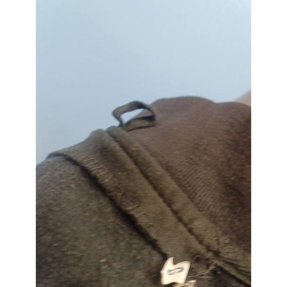 Vintage Goth Black Small Jacket Skull "Deaths Guiding Light" White Stripe - Picture 11 of 16